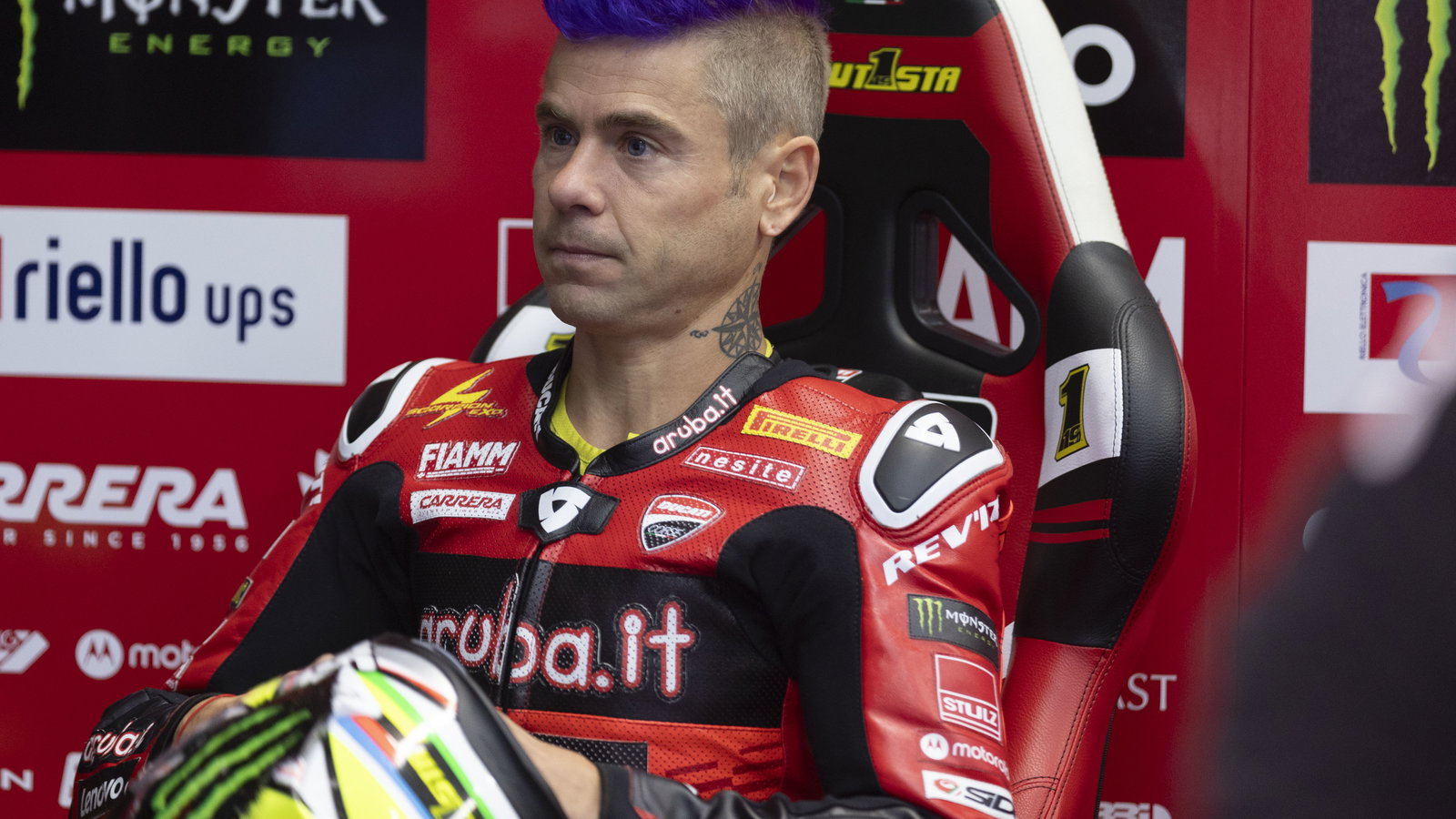 Alvaro Bautista, 2024 Estoril WorldSBK, pit box. Credit: Gold and Goose.